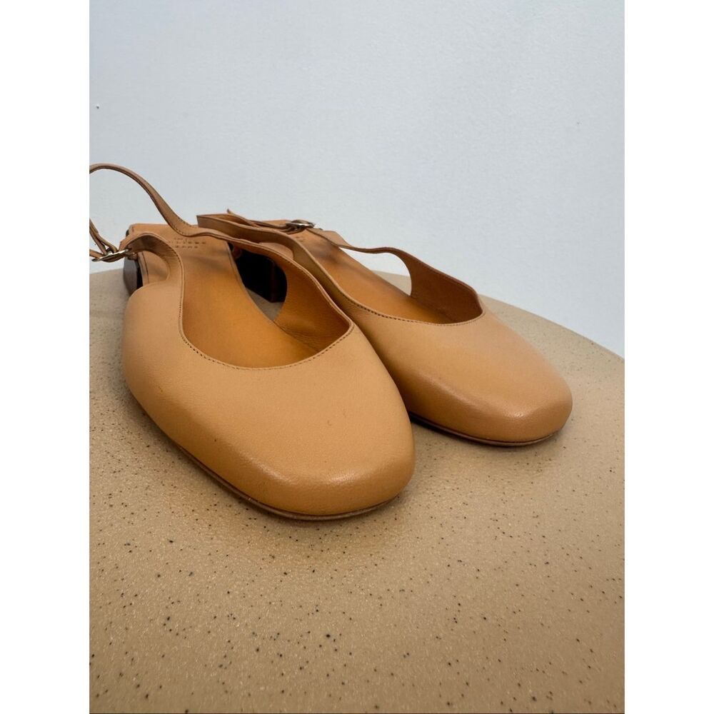Sezane Women’s Livie Babies Smooth Honey Leather Tan  Mary Jane Flats - Picture 15 of 16